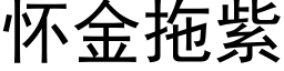 怀金拖紫 (黑体矢量字库)