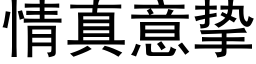 情真意摯 (黑體矢量字庫)