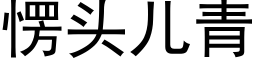 愣頭兒青 (黑體矢量字庫)