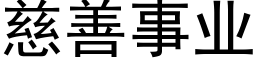 慈善事业 (黑体矢量字库)