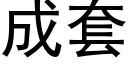 成套 (黑體矢量字庫)