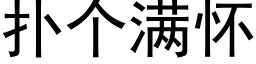 撲個滿懷 (黑體矢量字庫)