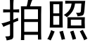 拍照 (黑体矢量字库)