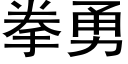 拳勇 (黑體矢量字庫)