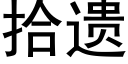 拾遗 (黑体矢量字库)