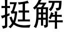 挺解 (黑體矢量字庫)