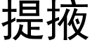 提掖 (黑体矢量字库)