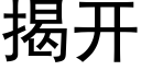 揭開 (黑體矢量字庫)