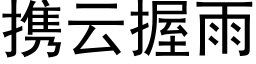 攜雲握雨 (黑體矢量字庫)