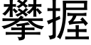 攀握 (黑体矢量字库)