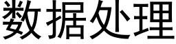 數據處理 (黑體矢量字庫)