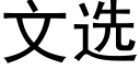 文选 (黑体矢量字库)