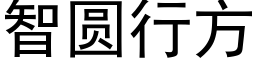 智圓行方 (黑體矢量字庫)