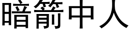 暗箭中人 (黑體矢量字庫)