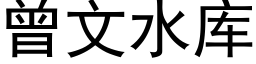 曾文水库 (黑体矢量字库)