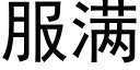 服满 (黑体矢量字库)