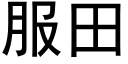 服田 (黑體矢量字庫)