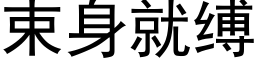 束身就缚 (黑体矢量字库)