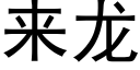 來龍 (黑體矢量字庫)