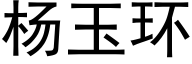 杨玉环 (黑体矢量字库)