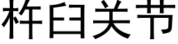 杵臼关节 (黑体矢量字库)