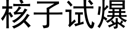 核子試爆 (黑體矢量字庫)