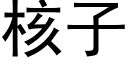 核子 (黑體矢量字庫)