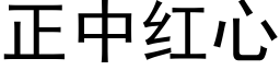 正中红心 (黑体矢量字库)