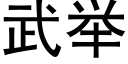 武举 (黑体矢量字库)