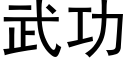 武功 (黑體矢量字庫)