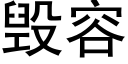 毁容 (黑体矢量字库)