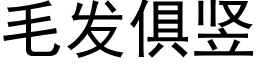 毛发俱竖 (黑体矢量字库)