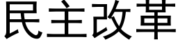 民主改革 (黑体矢量字库)