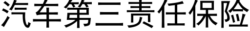 汽車第三責任保險 (黑體矢量字庫)