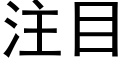 注目 (黑体矢量字库)