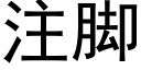 注脚 (黑体矢量字库)