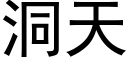 洞天 (黑體矢量字庫)