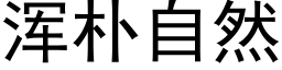 浑朴自然 (黑体矢量字库)