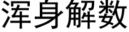 浑身解数 (黑体矢量字库)