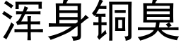 浑身铜臭 (黑体矢量字库)