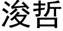 浚哲 (黑體矢量字庫)