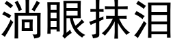 淌眼抹泪 (黑体矢量字库)