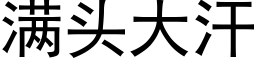 满头大汗 (黑体矢量字库)