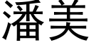 潘美 (黑體矢量字庫)