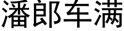 潘郎車滿 (黑體矢量字庫)