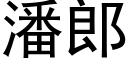 潘郎 (黑体矢量字库)