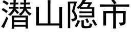 潛山隐市 (黑體矢量字庫)