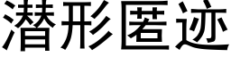 潜形匿迹 (黑体矢量字库)