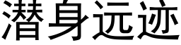 潛身遠迹 (黑體矢量字庫)