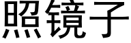 照镜子 (黑体矢量字库)